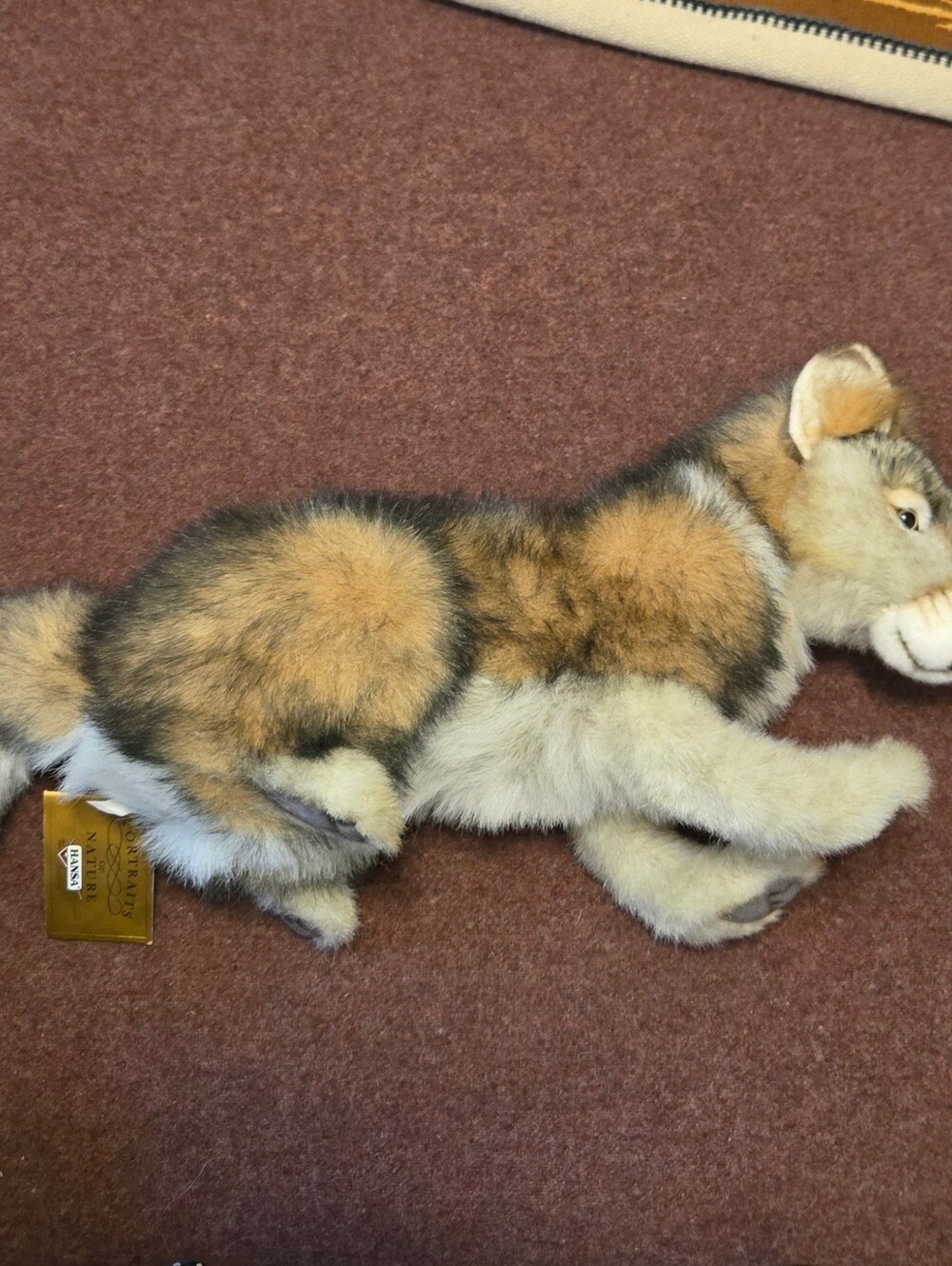 Hansa Seated Wolf Cub Woodland Animals Collection With Tags Plush